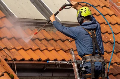 Démoussage et hydrofuge de toiture à Trieux